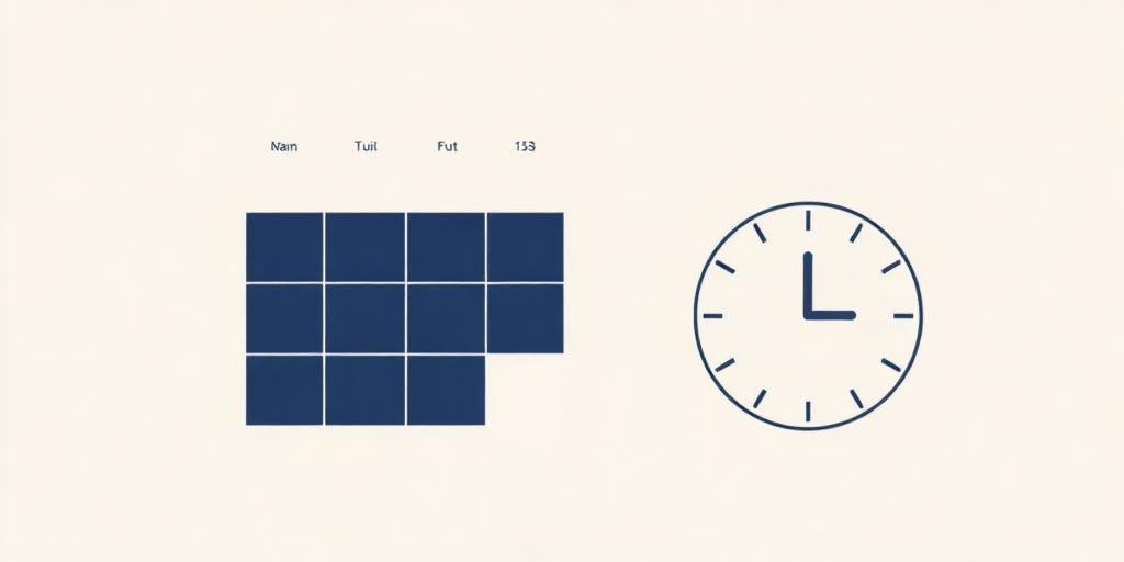 Illustration : calendrier et horloge symbolisant les délais de versement et la déclaration trimestrielle